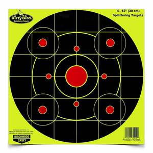 Birchwood Casey 12in Yellow Round Sight-In Target - 25 Pack