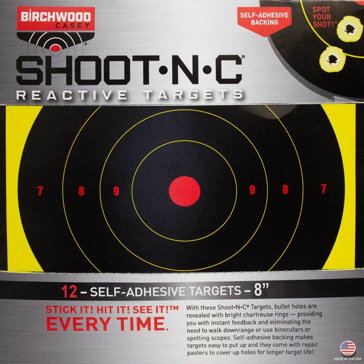 Birchwood Casey 8in Adhesive Paper Target Dispenser - 12 Pack - Black 8in Birchwood Casey 8in Adhesive Paper Target Dispenser - 12 Pack - Black 8in