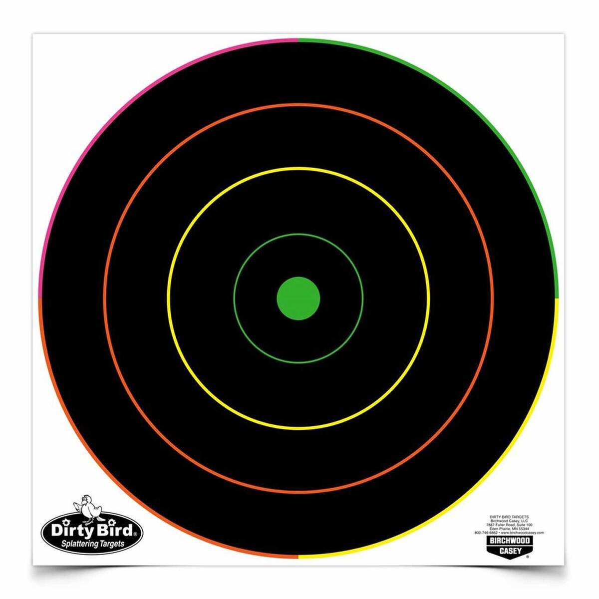 Birchwood Casey Dirty Bird 12in Bullseye Target - 100 Pack - 12in Birchwood Casey Dirty Bird 12in Bullseye Target - 100 Pack - 12in