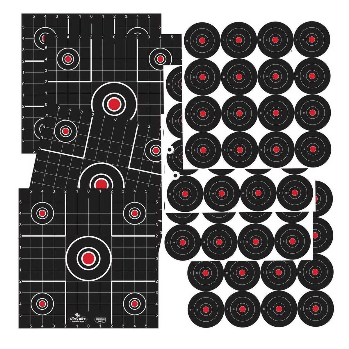 Birchwood Casey Dirty Bird 12in Bullseye Target Combo Pack - Black Birchwood Casey Dirty Bird 12in Bullseye Target Combo Pack - Black