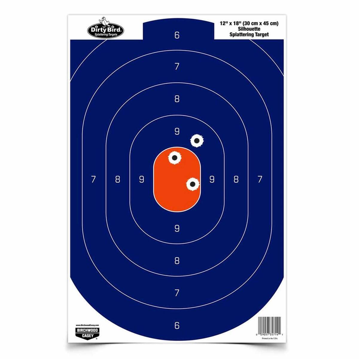 Birchwood Casey Dirty Bird 12x18in Blue/Orange Silhouette Target - 50 Pack - Blue/Orange Birchwood Casey Dirty Bird 12x18in Blue/Orange Silhouette Target - 50 Pack - Blue/Orange
