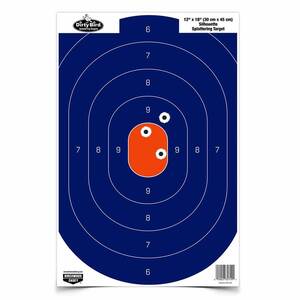 Birchwood Casey Dirty Bird 12x18in Blue/Orange Silhouette Target - 8 Pack