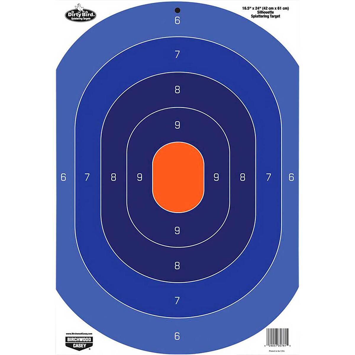 Birchwood Casey Dirty Bird 16.5x24in BC-27 Blue/Orange Oval Silhouette Target - 3 Pack - Blue/Orange Birchwood Casey Dirty Bird 16.5x24in BC-27 Blue/Orange Oval Silhouette Target - 3 Pack - Blue/Orange