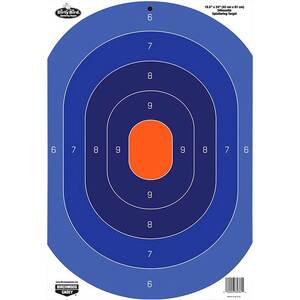 Birchwood Casey Dirty Bird 16.5x24in BC-27 Blue/Orange Oval Silhouette Target - 3 Pack