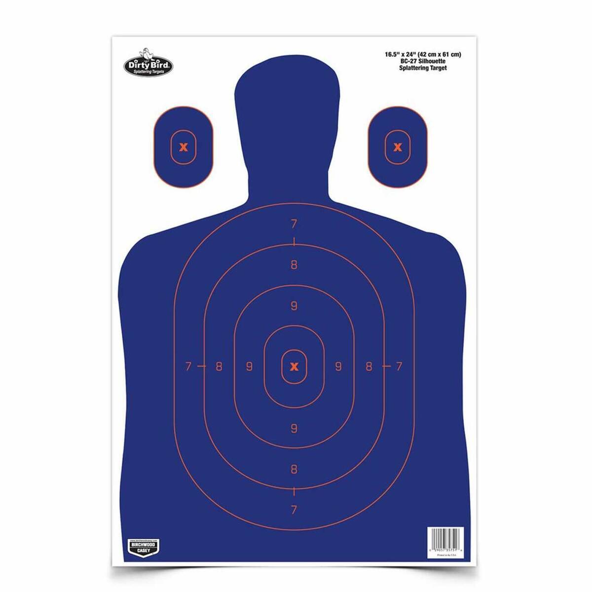Birchwood Casey Dirty Bird 16.5x24in BC-27 Blue/Orange Silhouette Target - 3 Pack - Blue/Orange Birchwood Casey Dirty Bird 16.5x24in BC-27 Blue/Orange Silhouette Target - 3 Pack - Blue/Orange