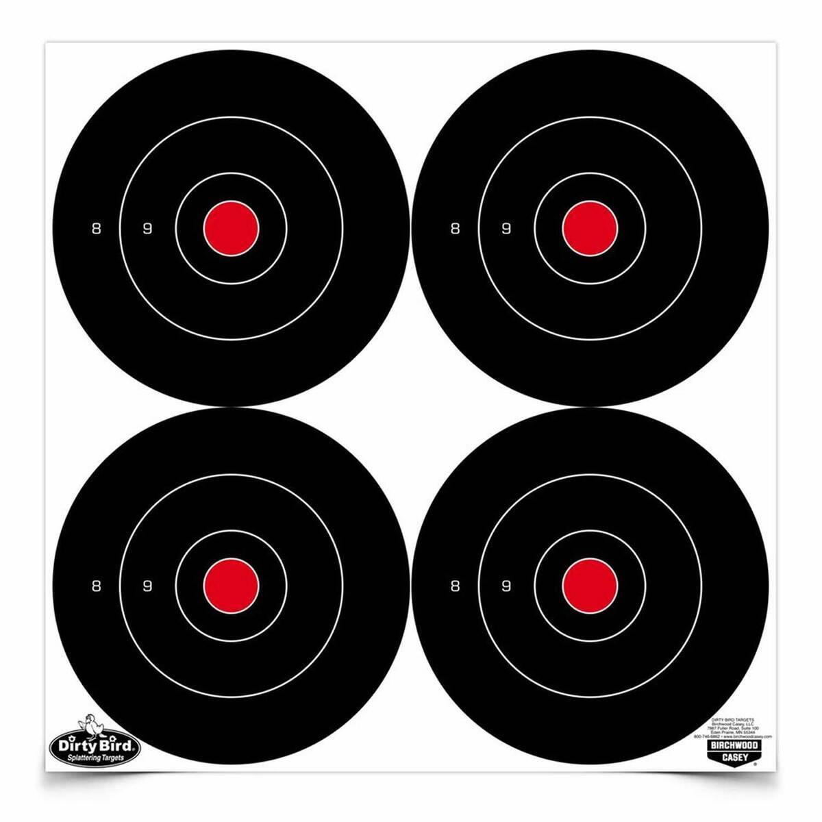 Birchwood Casey Dirty Bird 6in Bullseye Targets - Black 6in Birchwood Casey Dirty Bird 6in Bullseye Targets - Black 6in