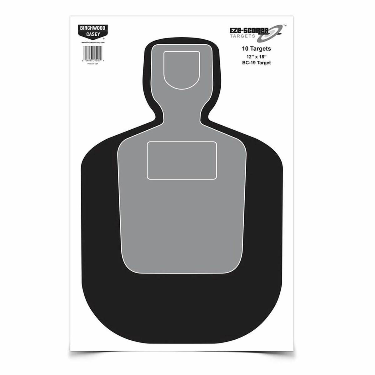 Birchwood Casey EZE-Scorer 12x18in BC-19 Silhouette Target - 100 Pack - Black Birchwood Casey EZE-Scorer 12x18in BC-19 Silhouette Target - 100 Pack - Black