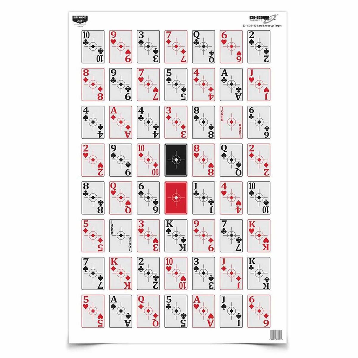 Birchwood Casey EZE-Scorer 23x35in 52-Card Shoot-Up Target - 5 Pack - White Birchwood Casey EZE-Scorer 23x35in 52-Card Shoot-Up Target - 5 Pack - White