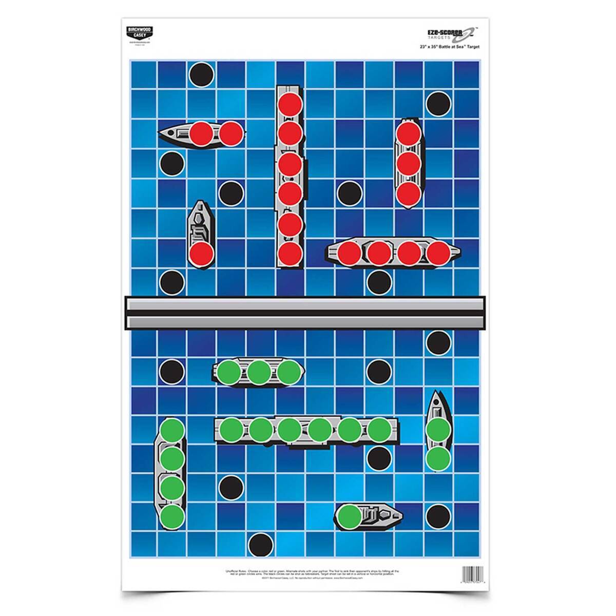 Birchwood Casey EZE-Scorer 23x35in Battle At Sea Target - 5 Pack - Blue Birchwood Casey EZE-Scorer 23x35in Battle At Sea Target - 5 Pack - Blue