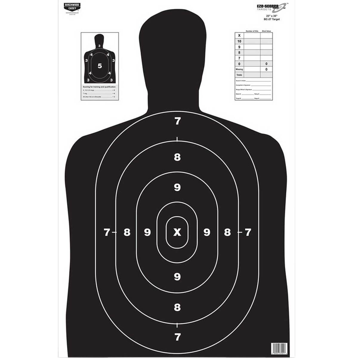 Birchwood Casey EZE-Scorer 23x35in BC-27 Black Silhouette Target - 100 Pack - Black Birchwood Casey EZE-Scorer 23x35in BC-27 Black Silhouette Target - 100 Pack - Black