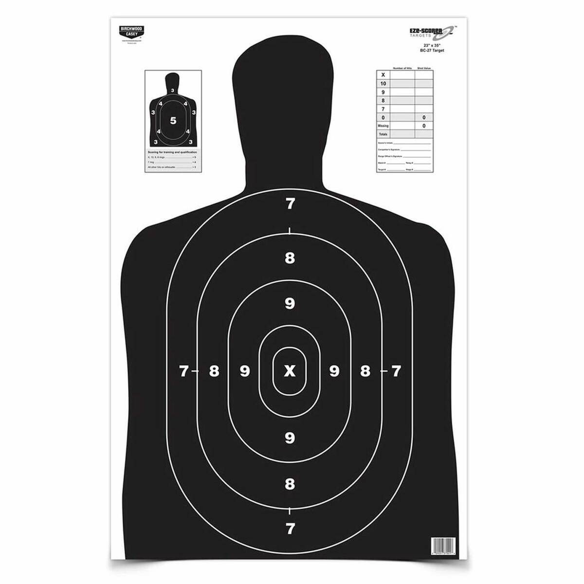 Birchwood Casey EZE-Scorer 23x35in BC-27 Black Silhouette Target - 5 Pack - Black Birchwood Casey EZE-Scorer 23x35in BC-27 Black Silhouette Target - 5 Pack - Black