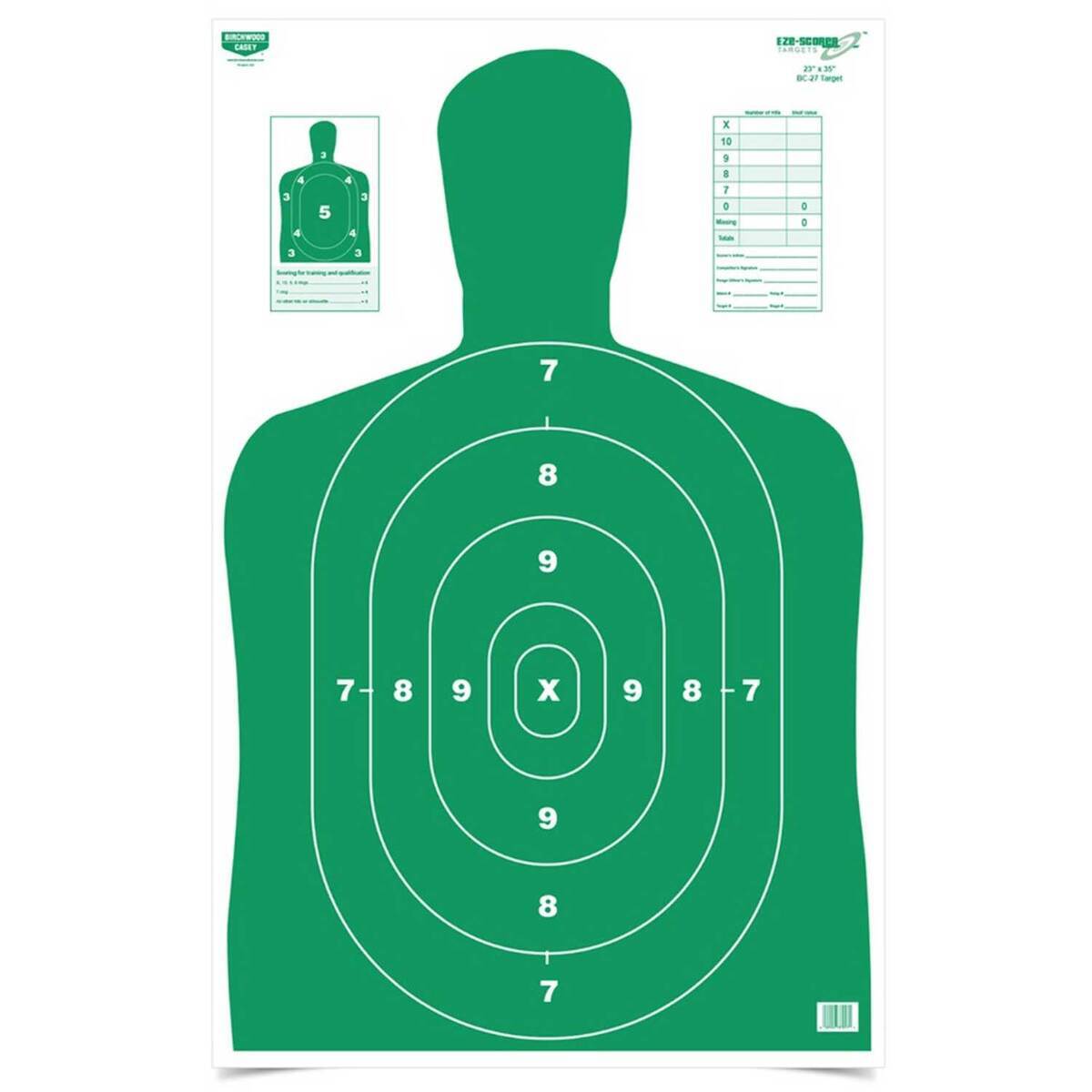 Birchwood Casey EZE-Scorer 23x35in BC-27 Green Silhouette Target - 100 Pack - Green Birchwood Casey EZE-Scorer 23x35in BC-27 Green Silhouette Target - 100 Pack - Green