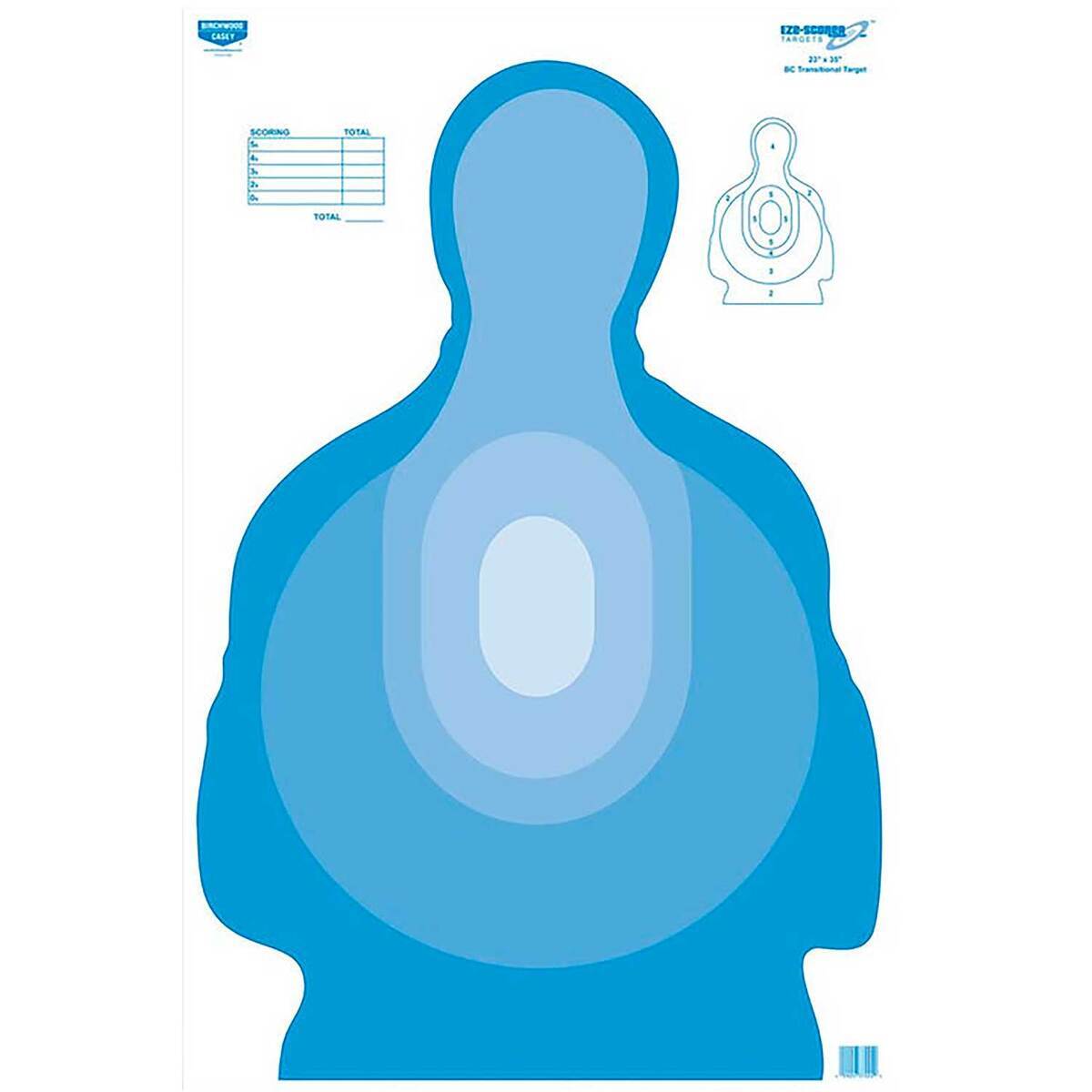 Birchwood Casey EZE-Scorer 23x35in Transition Silhouette Target - 100 Pack - Blue Birchwood Casey EZE-Scorer 23x35in Transition Silhouette Target - 100 Pack - Blue