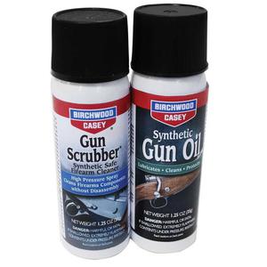 Birchwood Casey Gun Scrubber & Synthetic Gun Oil Aerosol Combo 2-Pack