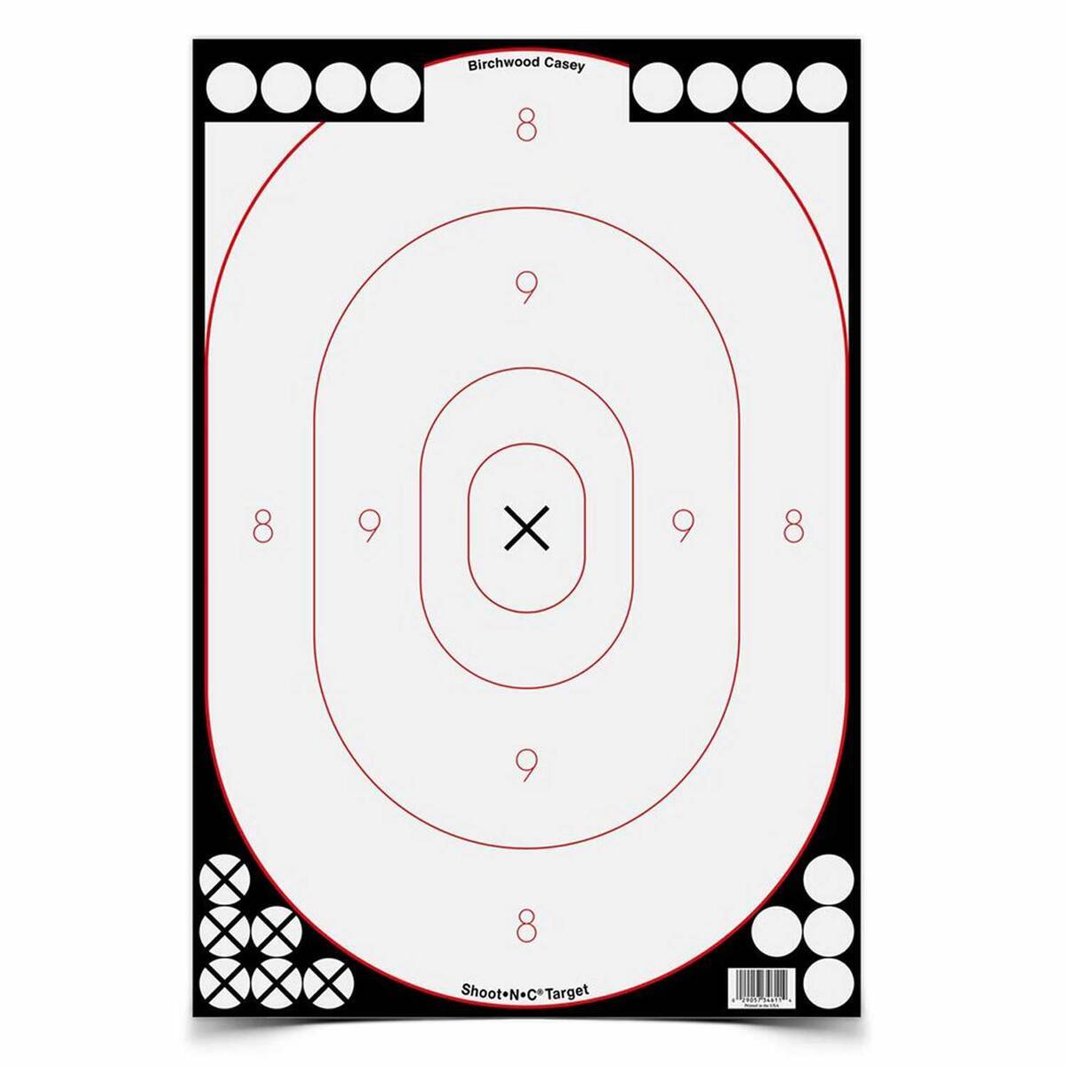Birchwood Casey Shoot-N-C Adhesive Paper Black/White Silhouette Target - 5 Pack - Black/White Birchwood Casey Shoot-N-C Adhesive Paper Black/White Silhouette Target - 5 Pack - Black/White