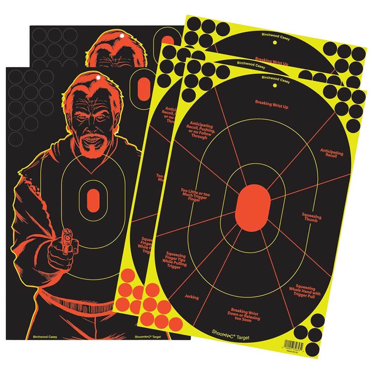 Birchwood Casey Shoot-N-C Adhesive Paper Silhouette/Bad Guy Target Combo - 5 Pack Birchwood Casey Shoot-N-C Adhesive Paper Silhouette/Bad Guy Target Combo - 5 Pack
