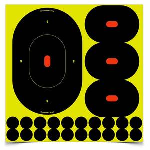 Birchwood Casey Shoot-N-C Black/Yellow 9in Adhesive Paper Silhouette Target - 5 Pack