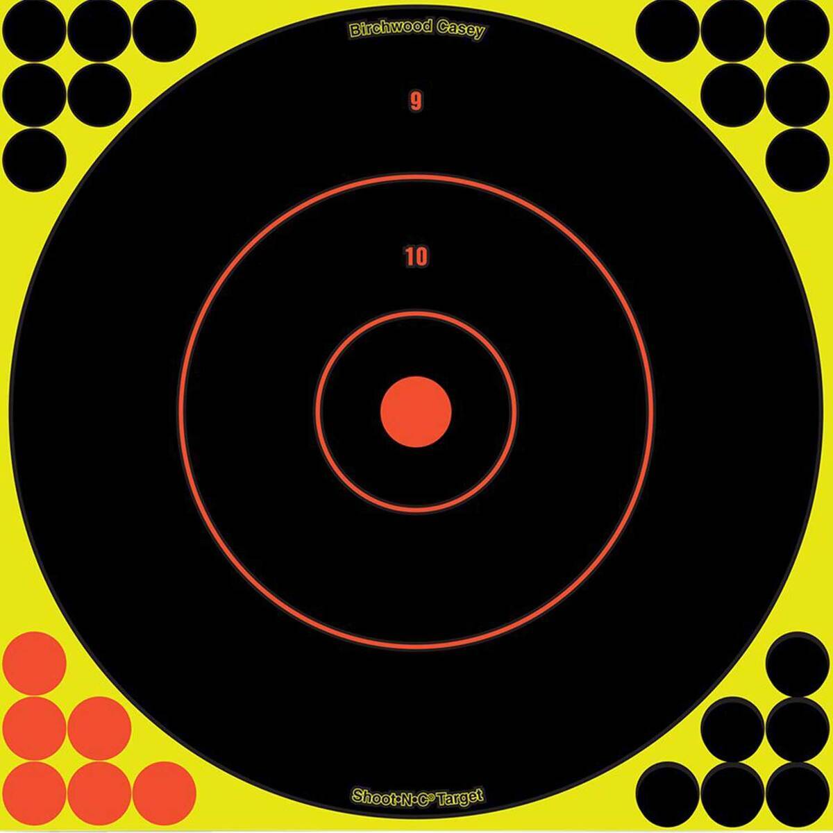 Birchwood Casey Shoot-N-C Self Adhesive Paper 12in Black/Yellow Bullseye Target - 12 Pack - Black/Yellow 12in Birchwood Casey Shoot-N-C Self Adhesive Paper 12in Black/Yellow Bullseye Target - 12 Pack - Black/Yellow 12in