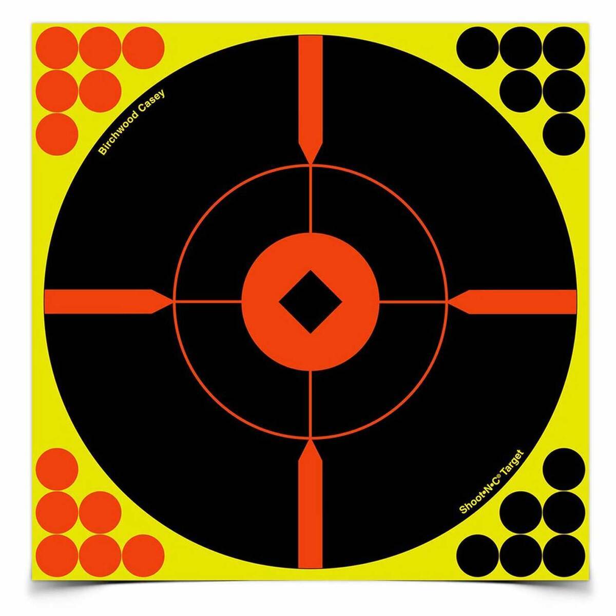 Birchwood Casey Shoot-N-C Self Adhesive Paper 8in Black/Red Bullseye Target - 50 Pack - Black/Red 8in Birchwood Casey Shoot-N-C Self Adhesive Paper 8in Black/Red Bullseye Target - 50 Pack - Black/Red 8in