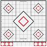 Birchwood Casey Shoot-N-C Sight-In Adhesive 12in Paper 5 Diamond Target - 5 Pack - White/Red 12in