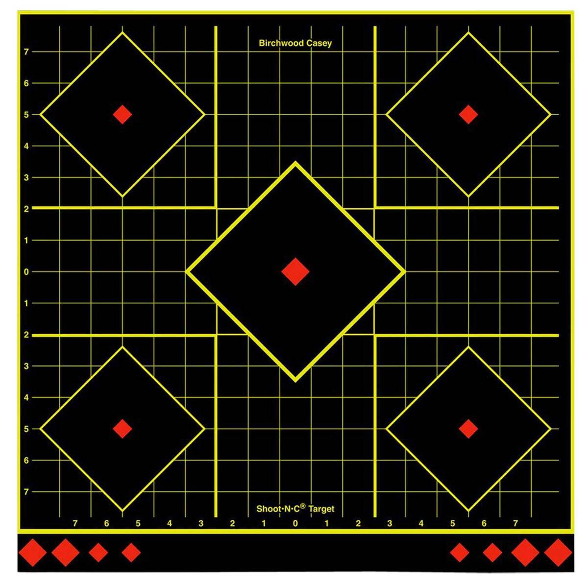 Birchwood Casey Shoot-N-C Sight-In Adhesive 17.75in Paper 5 Diamond Target - 5 Pack - 17.75in Birchwood Casey Shoot-N-C Sight-In Adhesive 17.75in Paper 5 Diamond Target - 5 Pack - 17.75in
