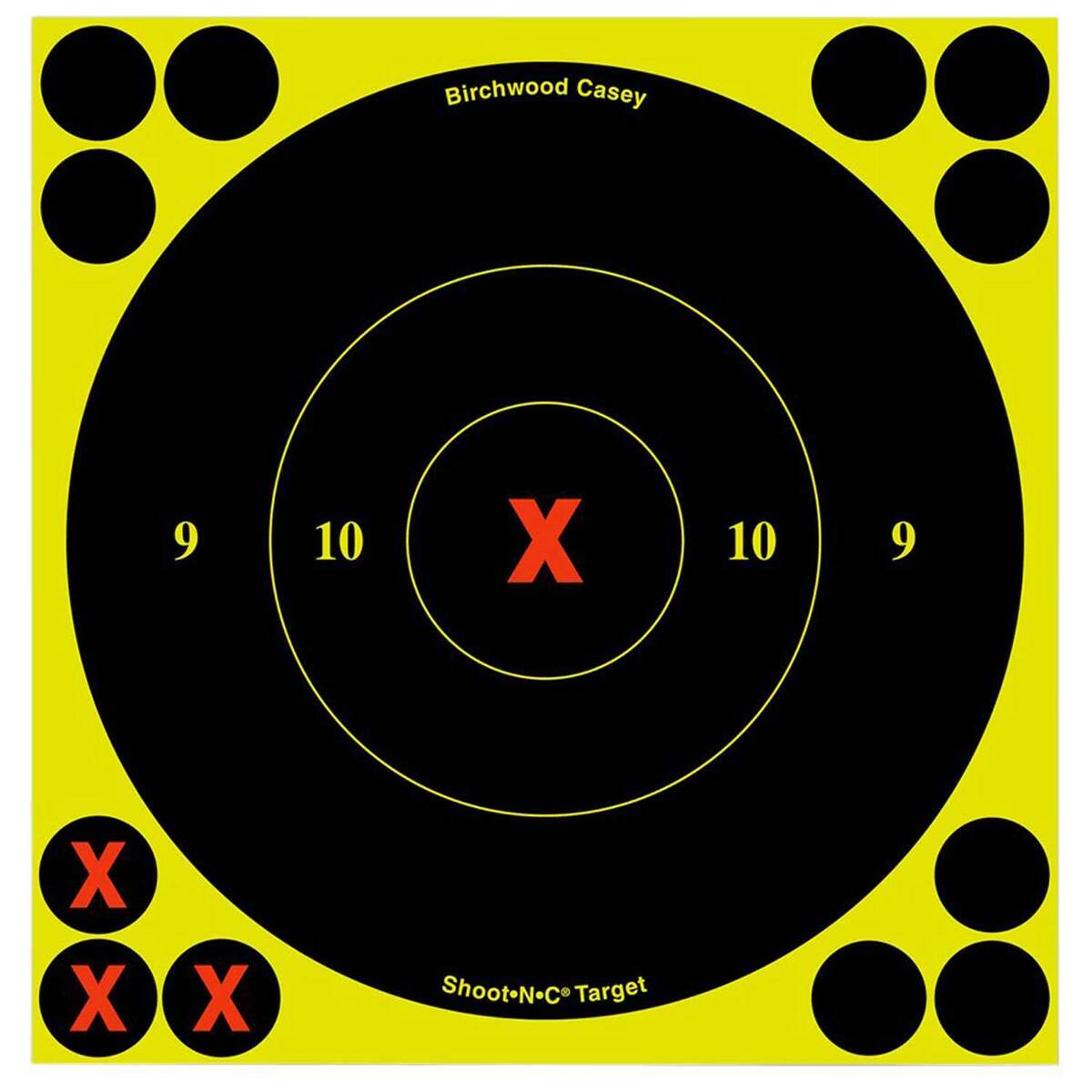 Birchwood Casey Shoot-N-C X-Bullseye 6in Adhesive Paper Target - 60 Pack - Black/Yellow 6in Birchwood Casey Shoot-N-C X-Bullseye 6in Adhesive Paper Target - 60 Pack - Black/Yellow 6in