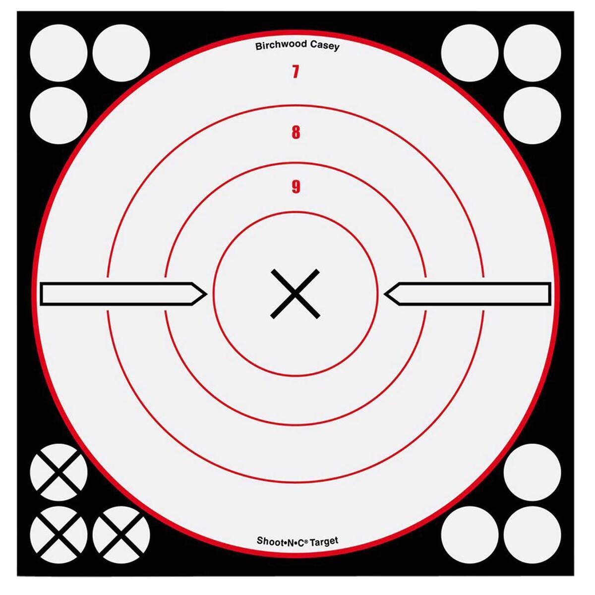 Birchwood Casey Shoot-N-C X-Bullseye 8in Adhesive Paper Target - 6 Pack - Black/White 8in Birchwood Casey Shoot-N-C X-Bullseye 8in Adhesive Paper Target - 6 Pack - Black/White 8in
