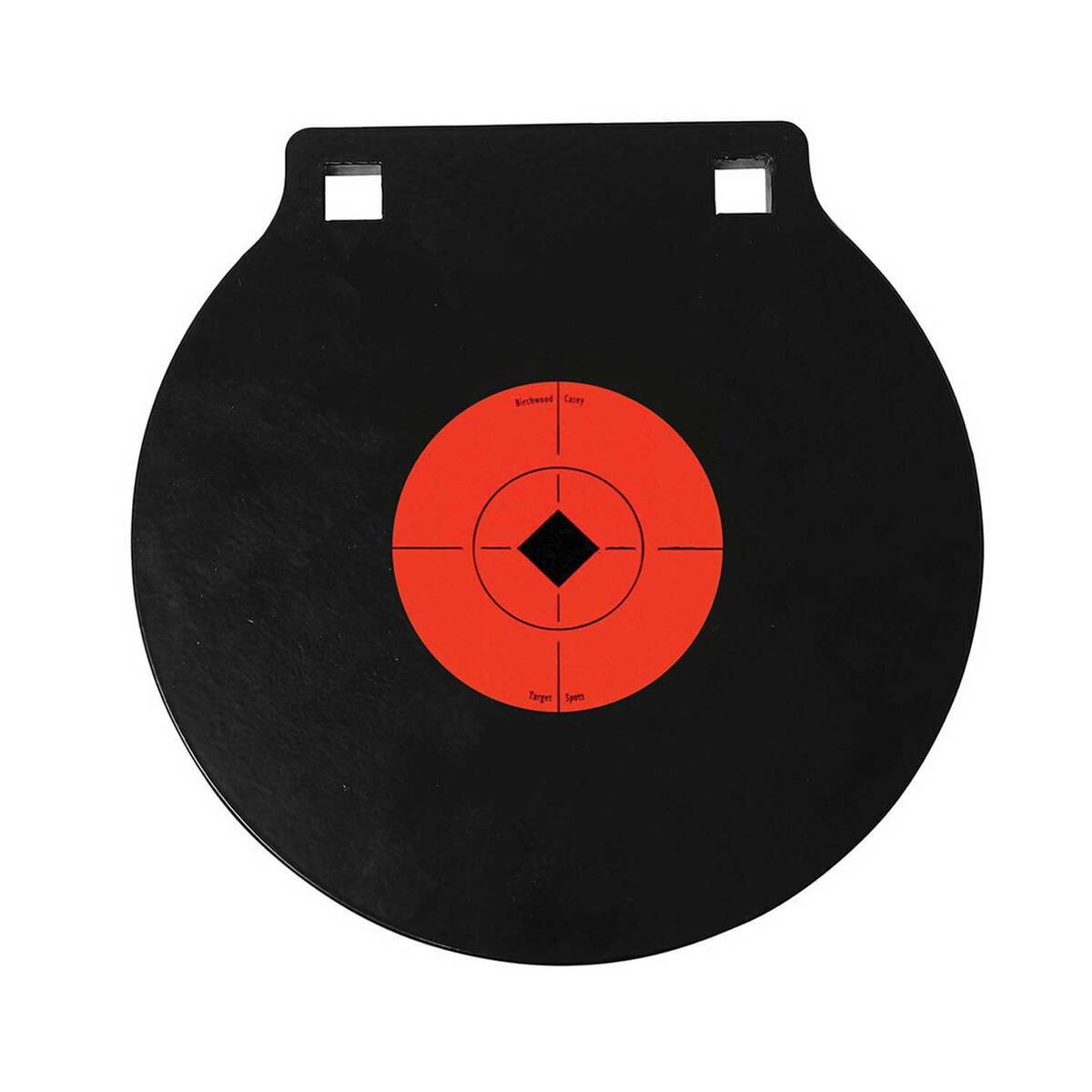 Birchwood Casey World of Targets 10in Double Hole AR500 Steel Gong - Black 10in Birchwood Casey World of Targets 10in Double Hole AR500 Steel Gong - Black 10in