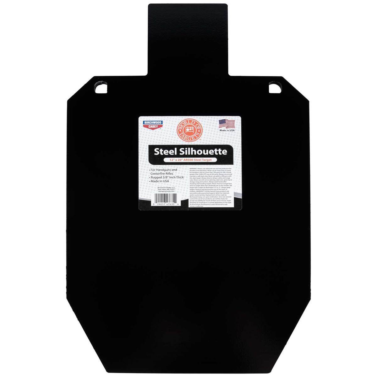 Birchwood Casey World of Targets 12x20in Steel Silhouette Target - Black Birchwood Casey World of Targets 12x20in Steel Silhouette Target - Black