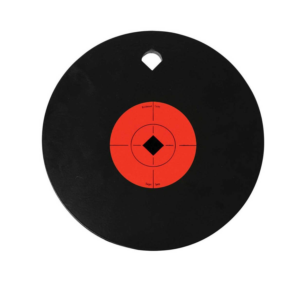 Birchwood Casey World of Targets 8in Single Hole AR500 Steel Gong - Black 8in Birchwood Casey World of Targets 8in Single Hole AR500 Steel Gong - Black 8in