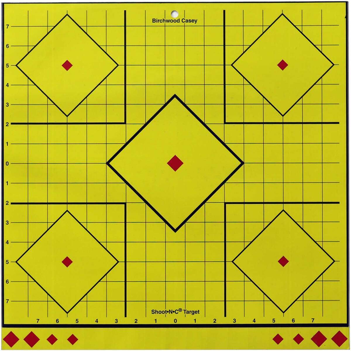 Birchwood Long Range Sight-In Target - 5 Pack - Yellow 17.75in x 17.75in Birchwood Long Range Sight-In Target - 5 Pack - Yellow 17.75in x 17.75in