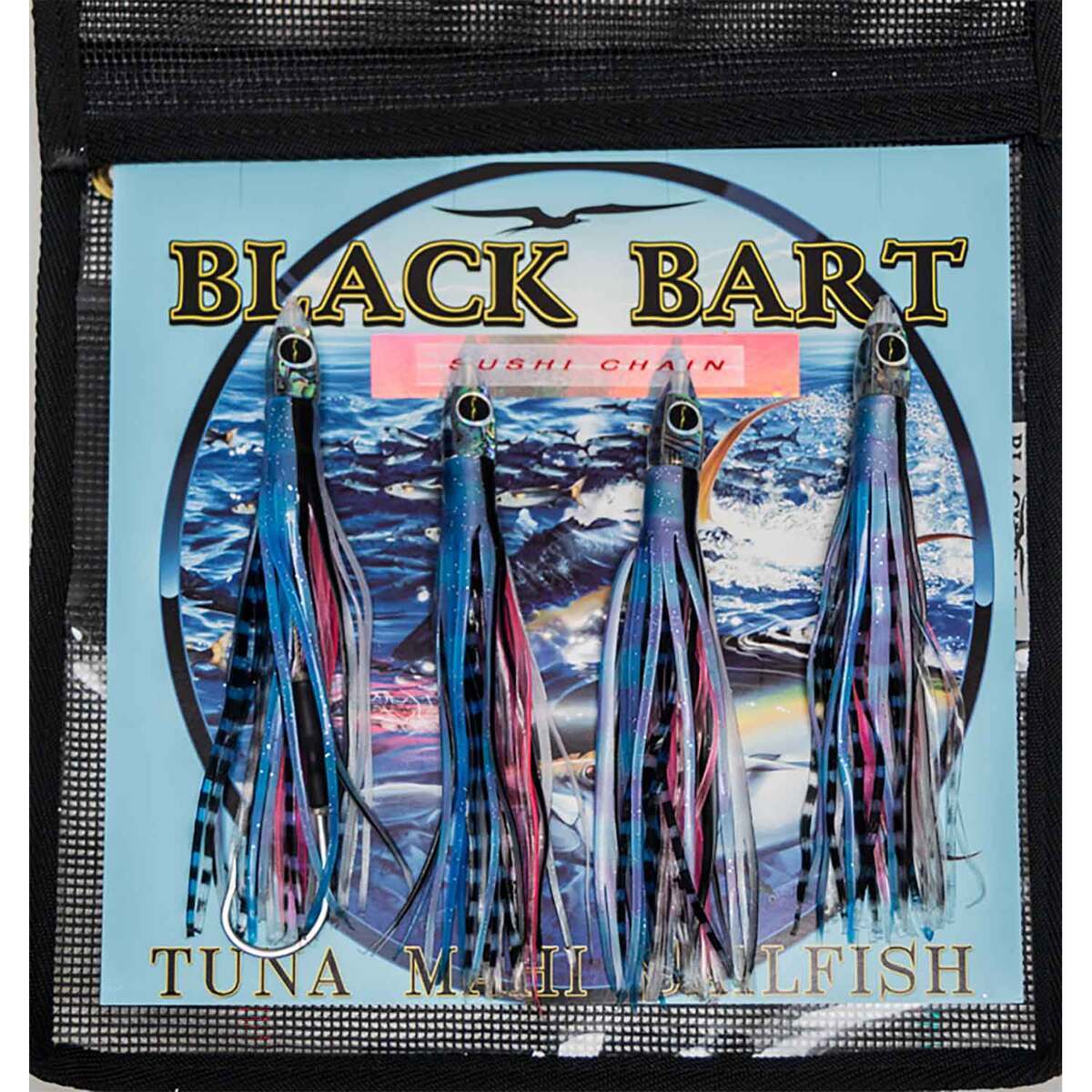 Black Bart Sushi Chain Pack Soft Bait Squid - Black/Blue/Pink - Black/Blue/Pink Black Bart Sushi Chain Pack Soft Bait Squid - Black/Blue/Pink - Black/Blue/Pink