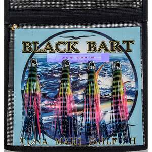 Black Bart Zen Chain Pack Soft Bait Squid - Black/Rainbow