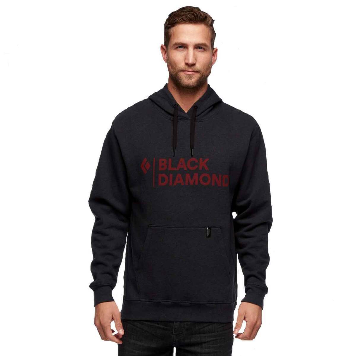 Black Diamond Men's Stacked Logo Casual Hoodie Black Diamond Men's Stacked Logo Casual Hoodie
