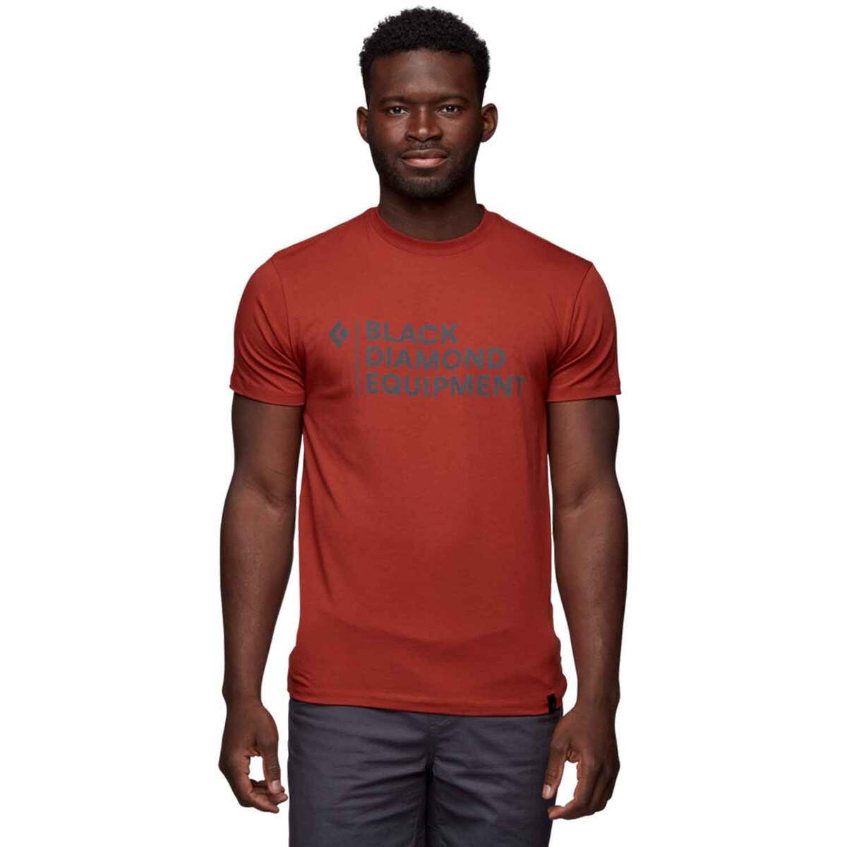 Black Diamond Men's Stacked Logo Short Sleeve Casual Shirt Black Diamond Men's Stacked Logo Short Sleeve Casual Shirt