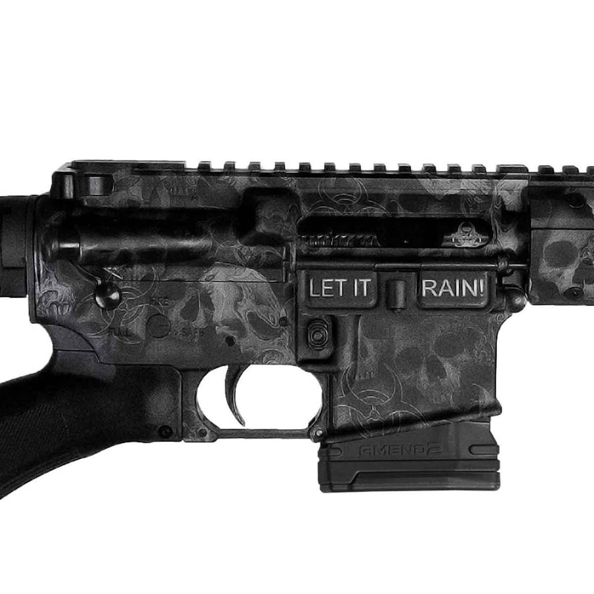 Black Rain Ordnance Crypt 5.56mm NATO 16in Black Skulls Semi Automatic Modern Sporting Rifle - 10+1 Rounds - Black Black Rain Ordnance Crypt 5.56mm NATO 16in Black Skulls Semi Automatic Modern Sporting Rifle - 10+1 Rounds - Black