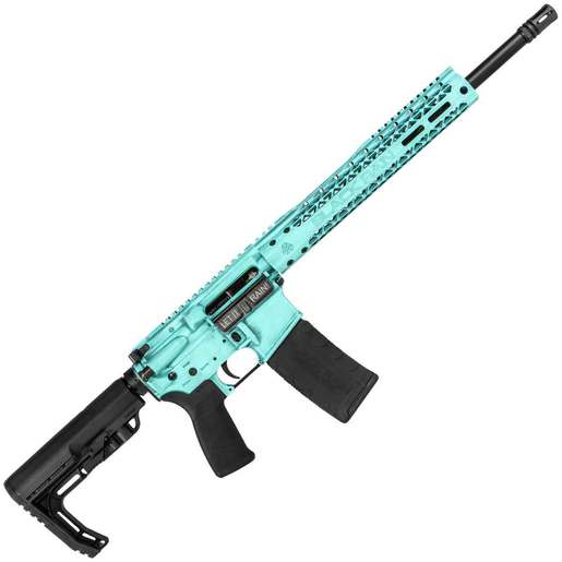 Black Rain Ordnance Black Rain Ordnance Fusion 5.56mm NATO 16in Tiffanty Blue Battleworn Semi Automatic Modern Sporting Rifle - 30+1 Rounds - Tiffany Blue Battleworn