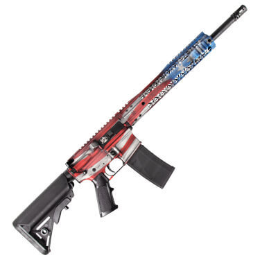 Black Rain Patriot American Flag 5 56mm Nato 16in Black Semi Automatic Modern Sporting Rifle 15 1 Rounds American Flag Sportsman S Warehouse