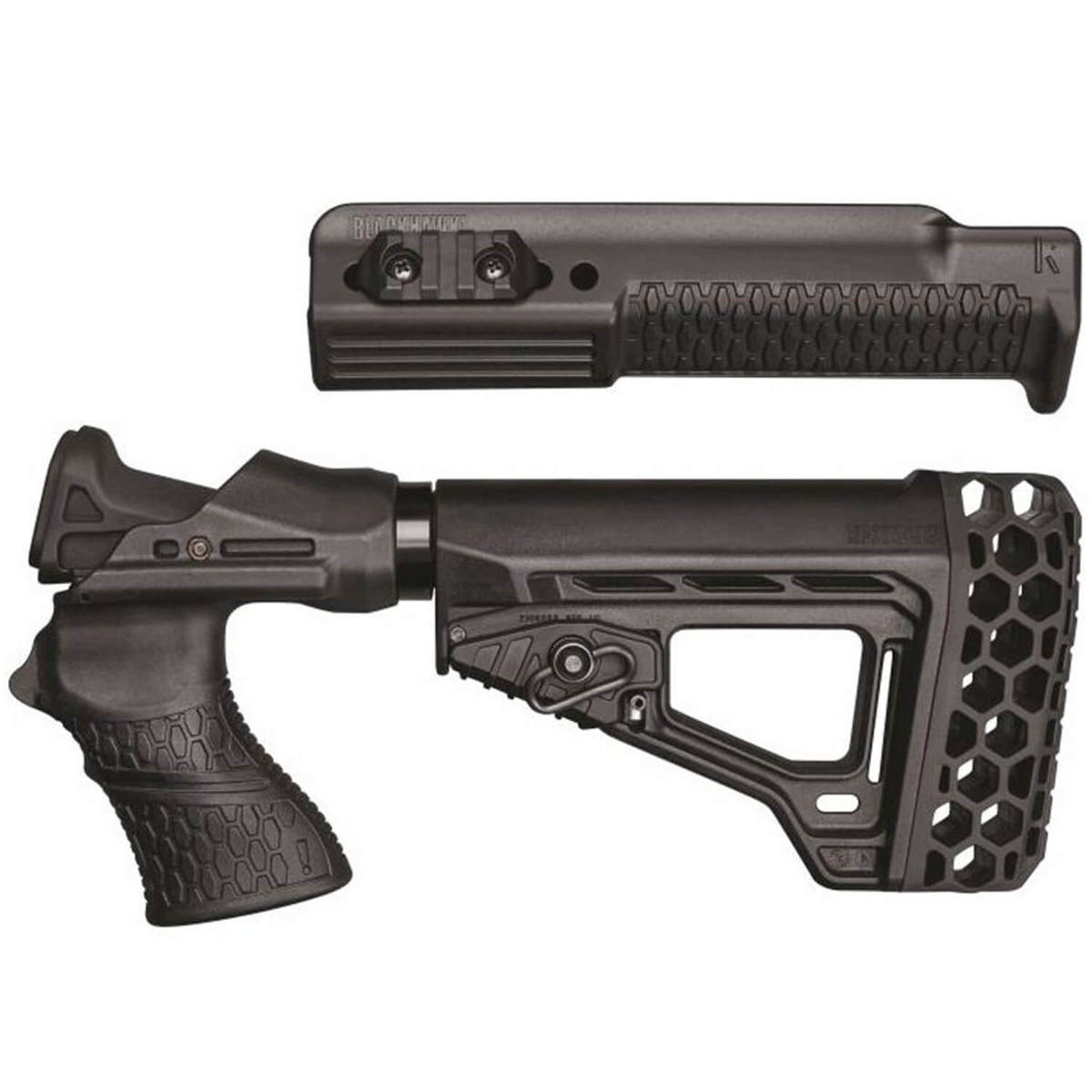 BLACKHAWK! Knoxx SpecOps Gen III Mossberg 500 Stock - Black - Black BLACKHAWK! Knoxx SpecOps Gen III Mossberg 500 Stock - Black - Black