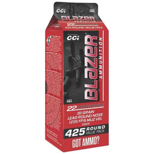 CCI Blazer 22 Long Rifle 38gr LRN Rimfire Ammo Ammo - 425 Rounds 425 Rounds Ammo