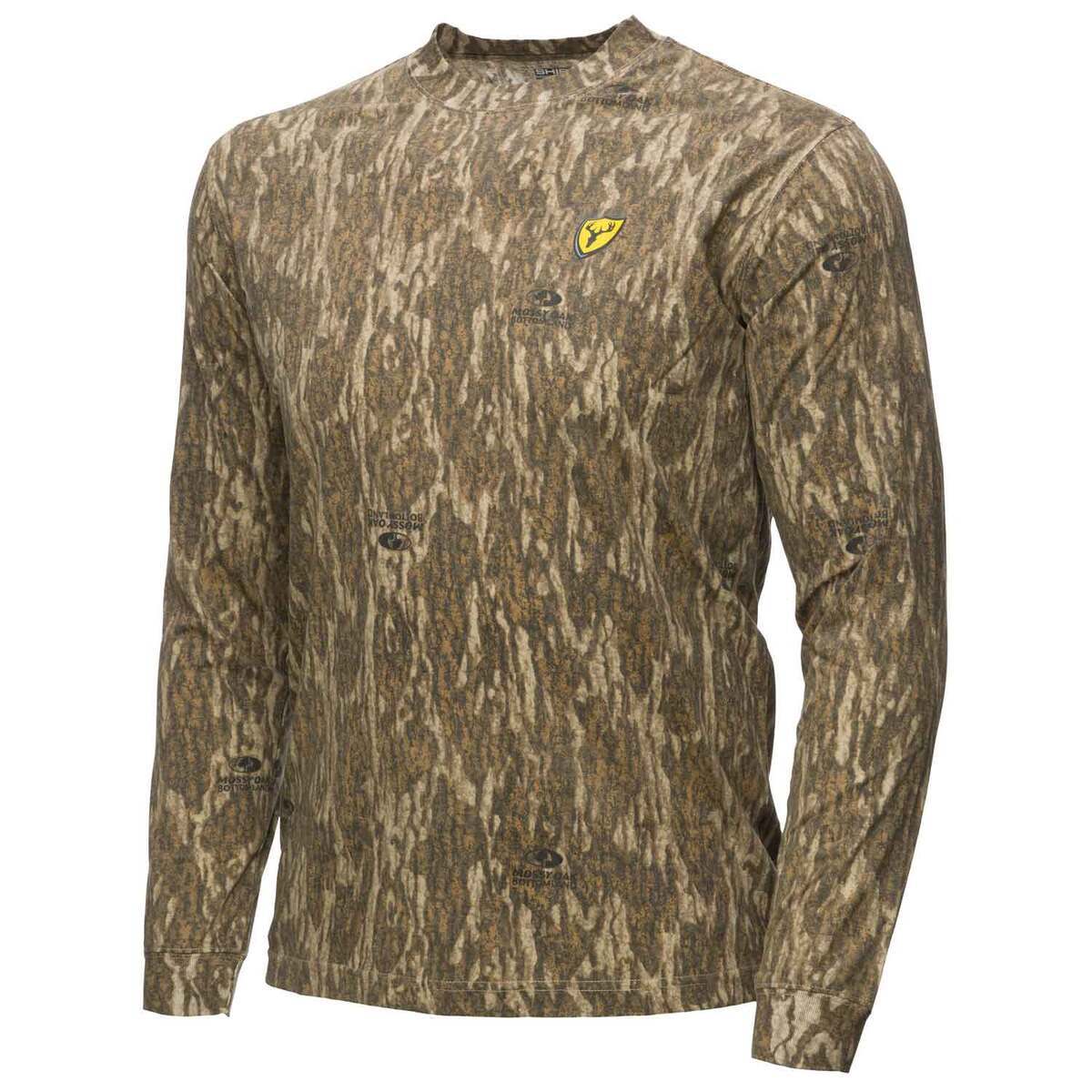 Blocker Outdoors Men's Mossy Oak Bottomland Fused Cotton Long Sleeve Hunting Shirt Blocker Outdoors Men's Mossy Oak Bottomland Fused Cotton Long Sleeve Hunting Shirt