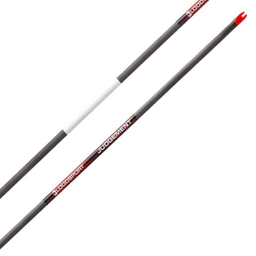 Bloodsport Judgement 300 spine Carbon Arrows – 12 Pack – Black/Red