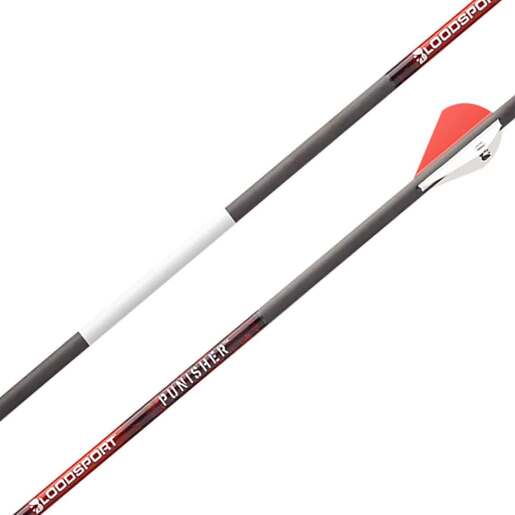 Bloodsport Punisher 400 Spine Carbon Arrows – 6 Pack – Gray