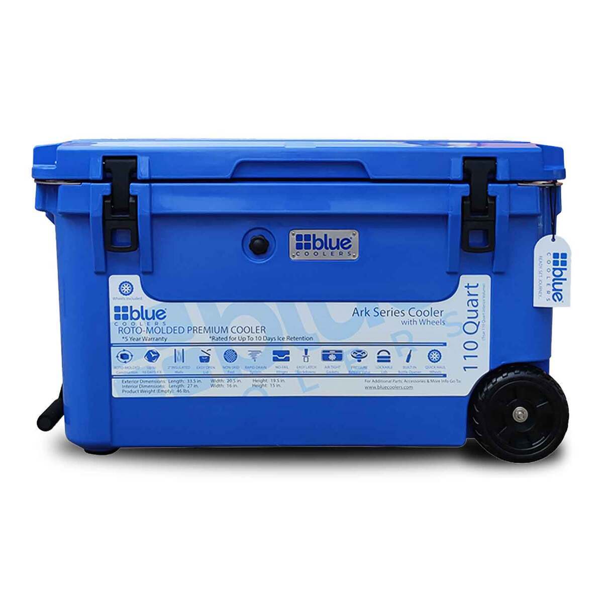 Blue Coolers Ark Series 110 Wheeled Cooler - Trademark Blue - Trademark Blue Blue Coolers Ark Series 110 Wheeled Cooler - Trademark Blue - Trademark Blue