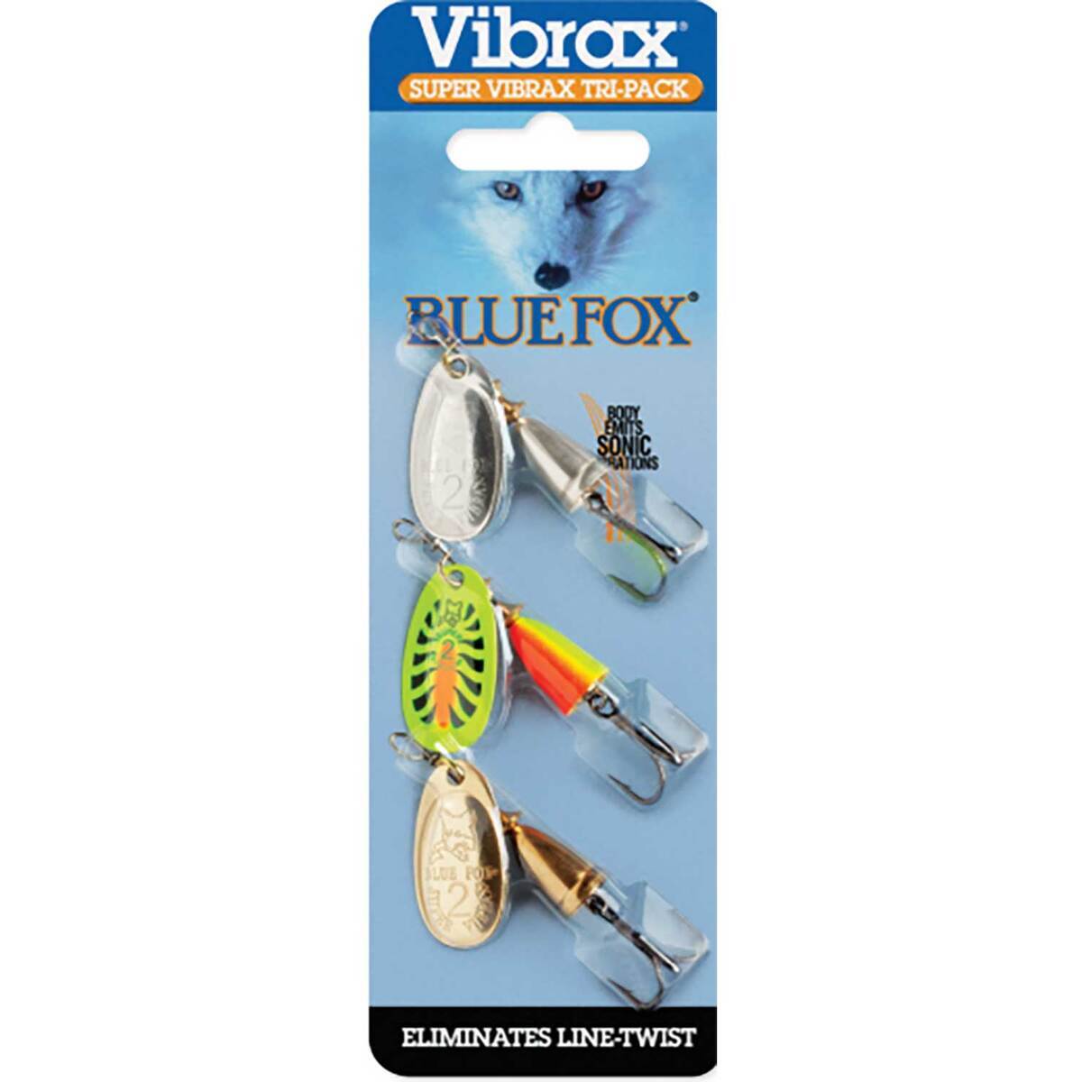 Blue Fox Super Vibrax TriPack Inline Spinner Size 2, 7/64oz, 3pk