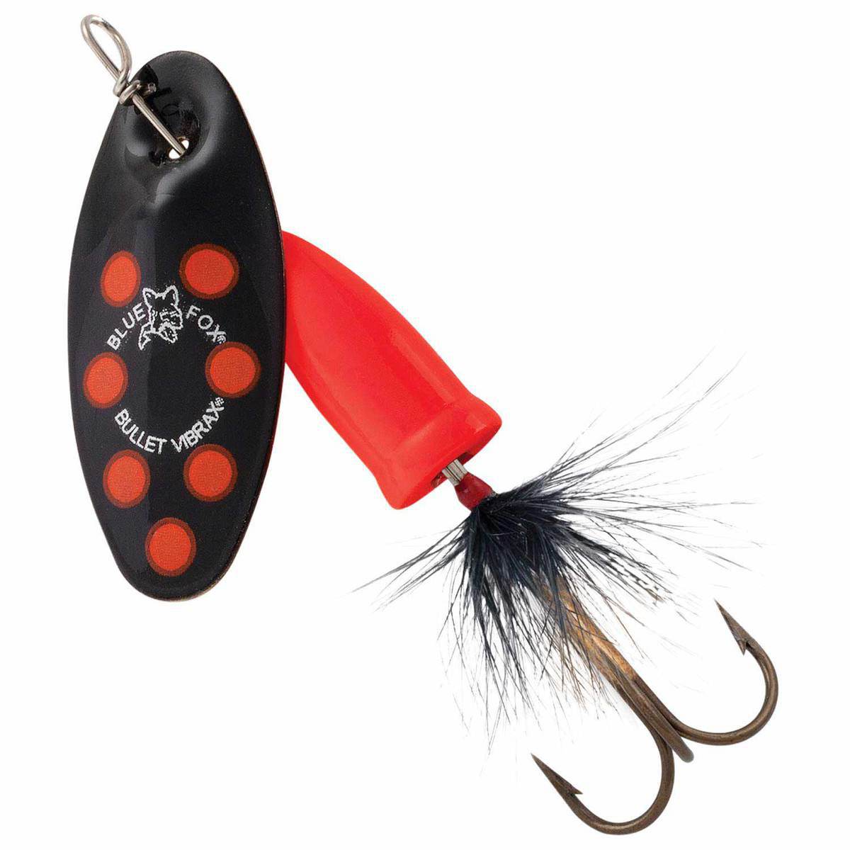 Blue Fox Vibrax Bullet Fly Inline Spinner - Black/Fluorescent Red, 1/8oz - Black/Fluorescent Red 0 Blue Fox Vibrax Bullet Fly Inline Spinner - Black/Fluorescent Red, 1/8oz - Black/Fluorescent Red 0