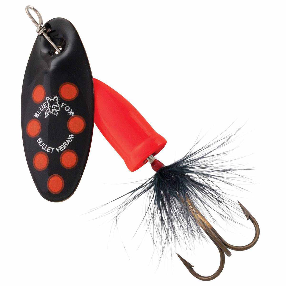 Blue Fox Vibrax Bullet Fly Inline Spinner - Black/Fluorescent Red, 1/8oz - Black/Fluorescent Red 0 Blue Fox Vibrax Bullet Fly Inline Spinner - Black/Fluorescent Red, 1/8oz - Black/Fluorescent Red 0