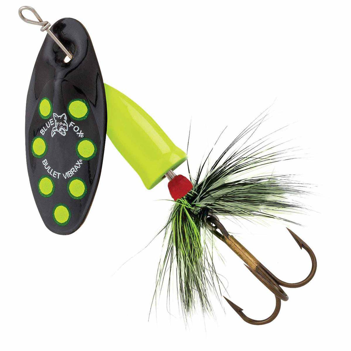 Blue Fox Vibrax Bullet Fly Inline Spinner - Black/Fluorescent Yellow, 1/8oz - Black/Fluorescent Yellow 0 Blue Fox Vibrax Bullet Fly Inline Spinner - Black/Fluorescent Yellow, 1/8oz - Black/Fluorescent Yellow 0