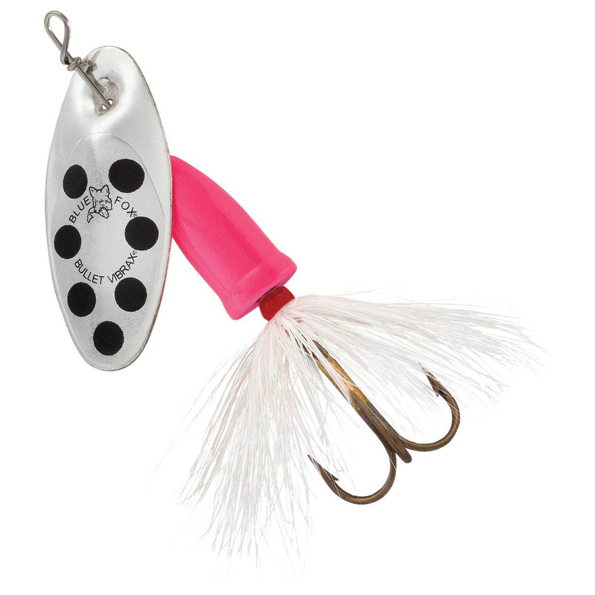 Blue Fox Vibrax Bullet Fly Inline Spinner - Silver/Hot Pink, 1/4oz - Silver/Hot Pink 2 Blue Fox Vibrax Bullet Fly Inline Spinner - Silver/Hot Pink, 1/4oz - Silver/Hot Pink 2