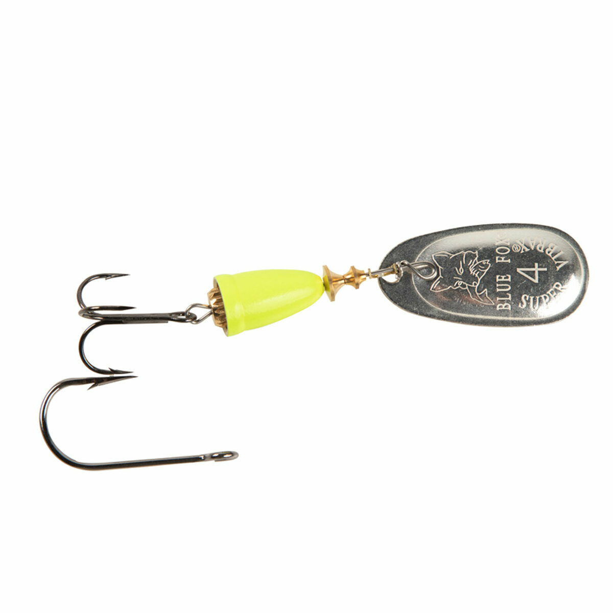 Blue Fox Vibrax Painted Inline Spinner - Silver/Fluorescent Yellow, 7/16oz, 2-6ft - Silver/Fluorescent Yellow 5 Blue Fox Vibrax Painted Inline Spinner - Silver/Fluorescent Yellow, 7/16oz, 2-6ft - Silver/Fluorescent Yellow 5